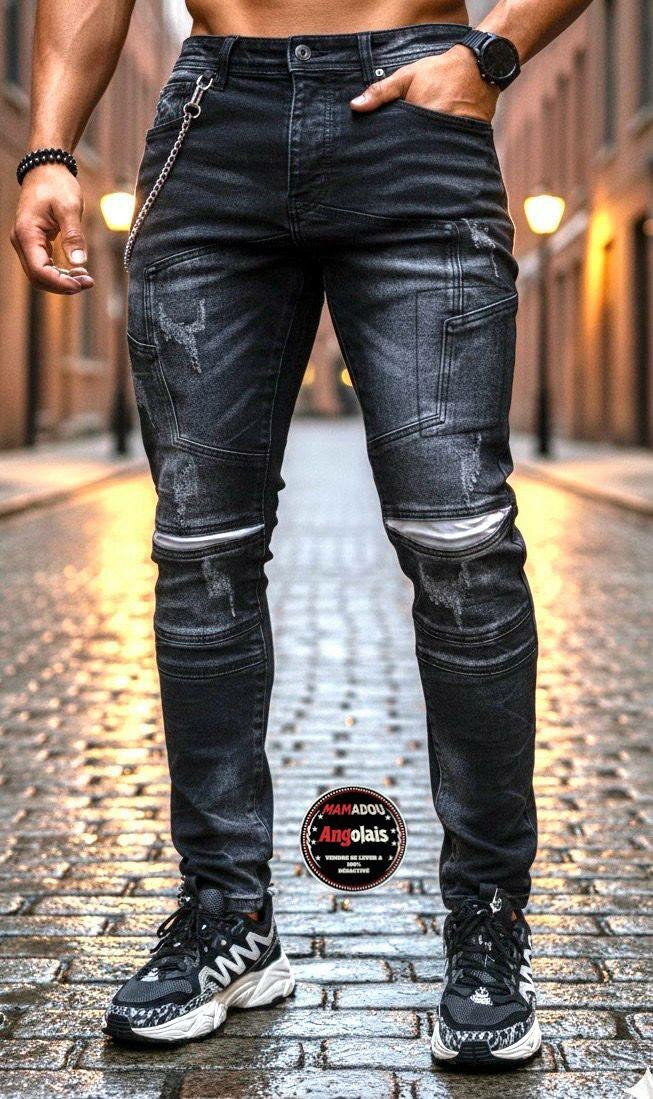 Jeans slim délavés homme