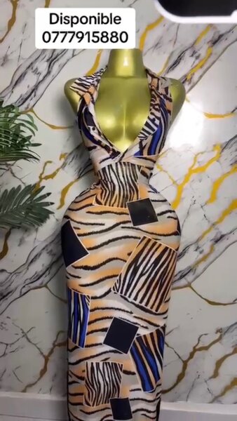 Robe longue élégante imprimée