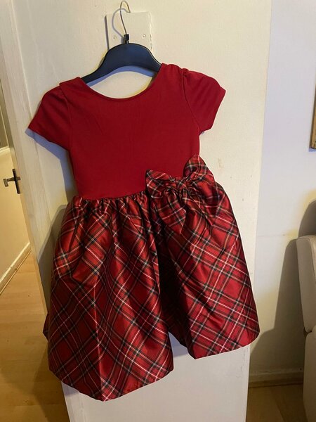Girls' Red Plaid Dress