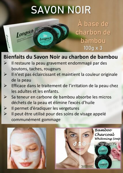 Savon Noir Charbon Bambou
