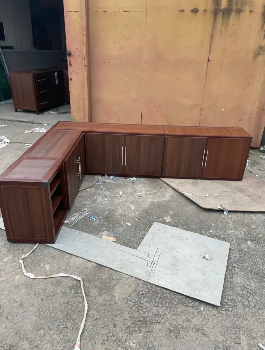 Dark Brown Corner Kitchen Cabinet