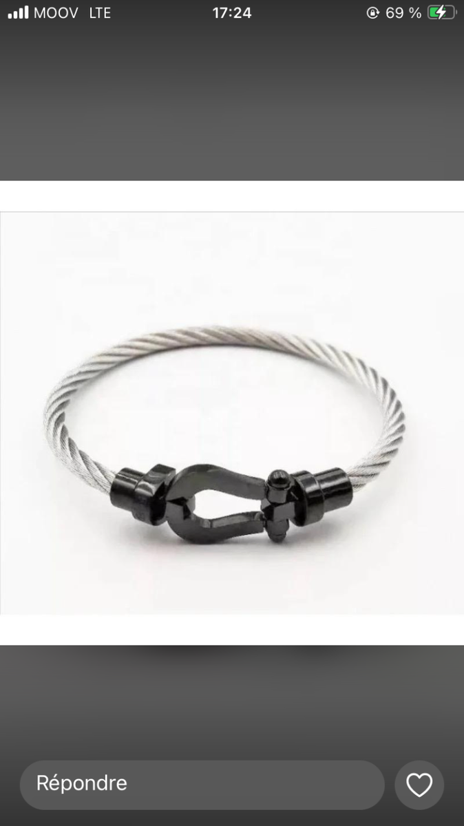 Bracelet câble en acier inoxydable