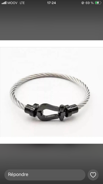 Bracelet câble en acier inoxydable