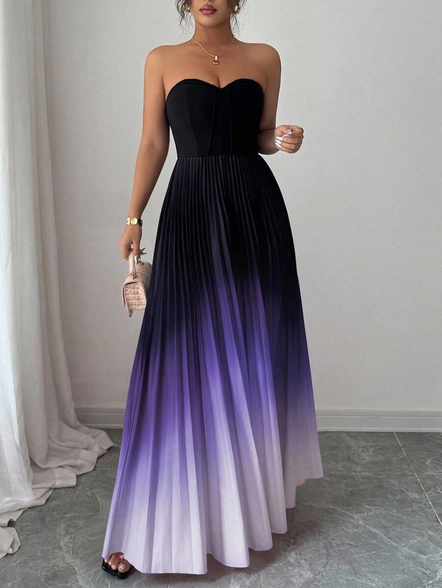 Robe bustier dégradé élégant