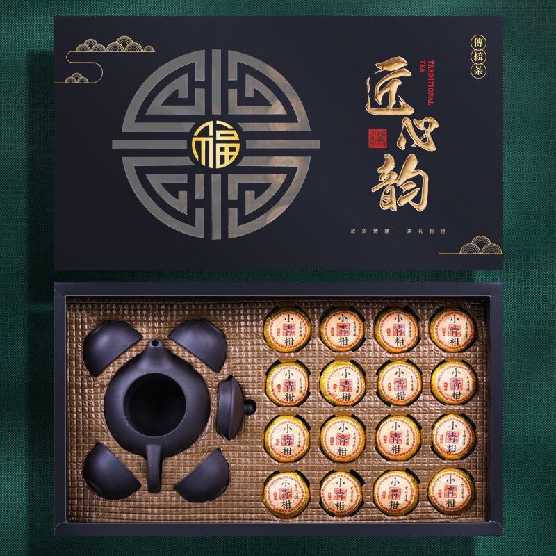 Шу Пуэр в зеленом мандарине