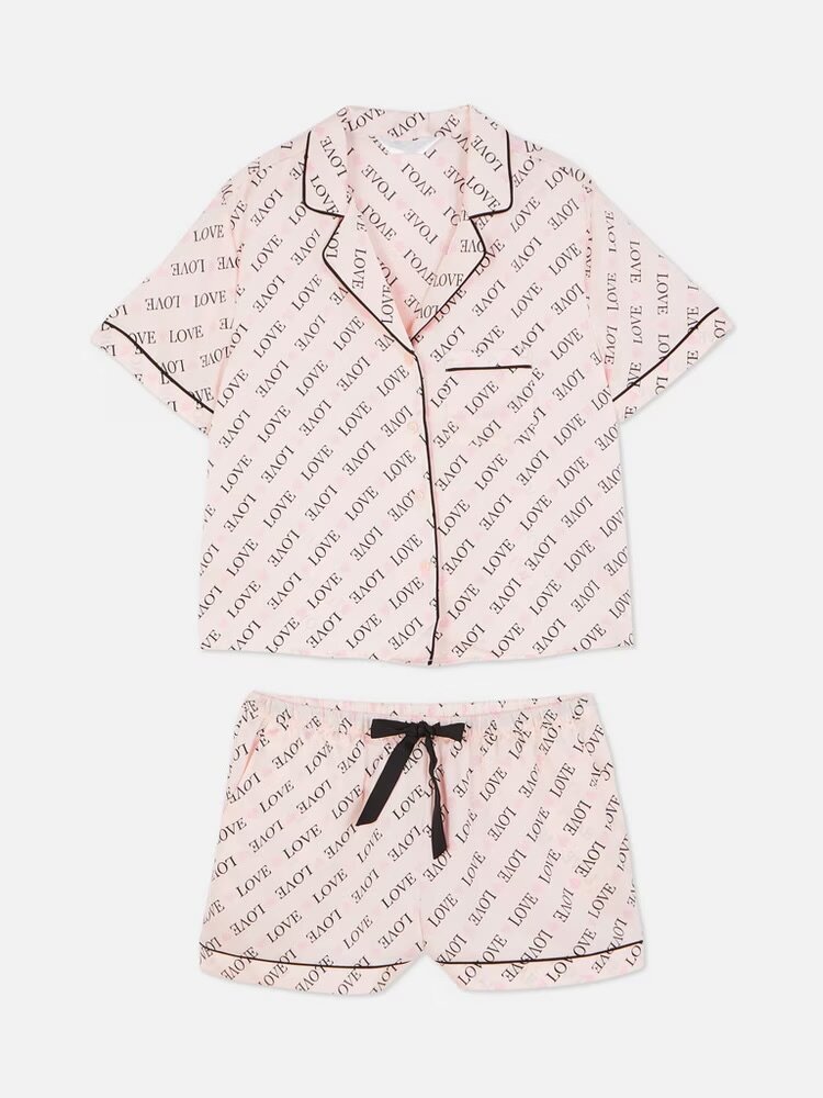 Satin love short PJ set