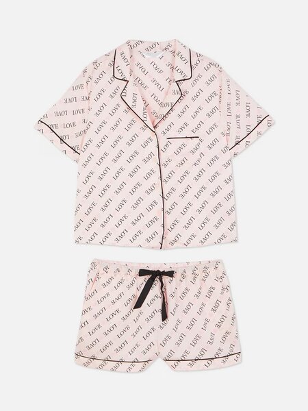 Satin love short PJ set