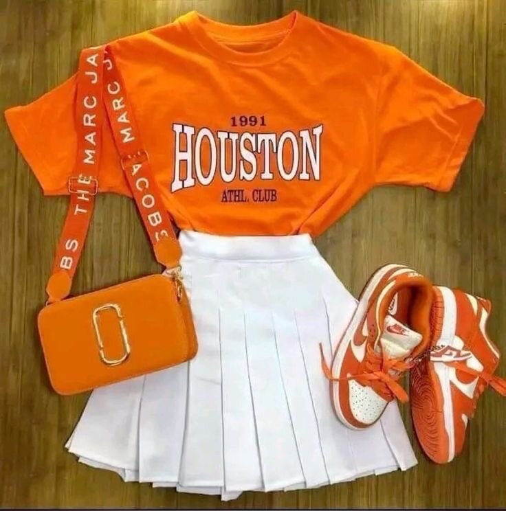 Skirts and club tops with bags