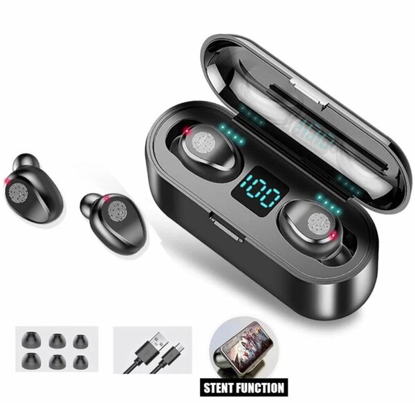 Bluetooth earbuds with PowerBank F9