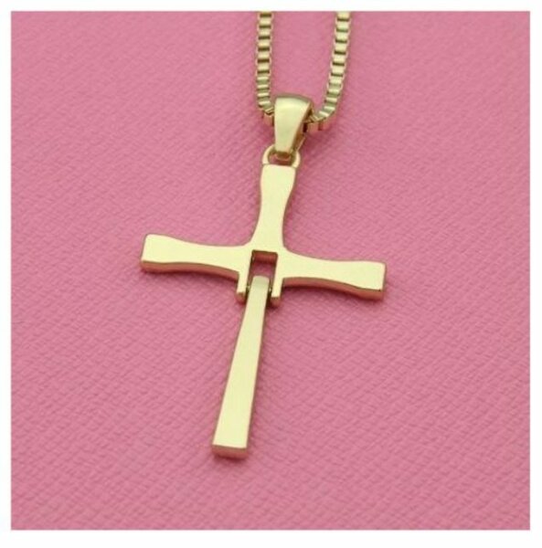 Pendentif Croix Doré Élégant