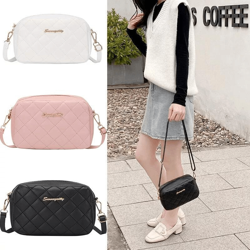 Girls up leather Embroidered shoulder bag