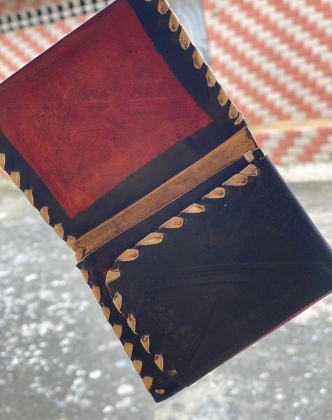 Portefeuille en cuir fait main
