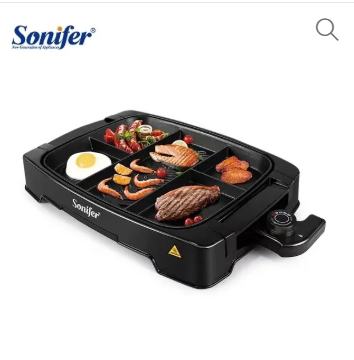 Sonifer SF-6074 professional for home non-stick coated multi plate cooker inside electric grills & electric griddles