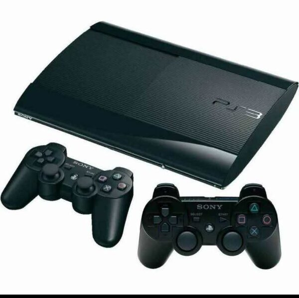 Console de jeu PS3 avec manettes