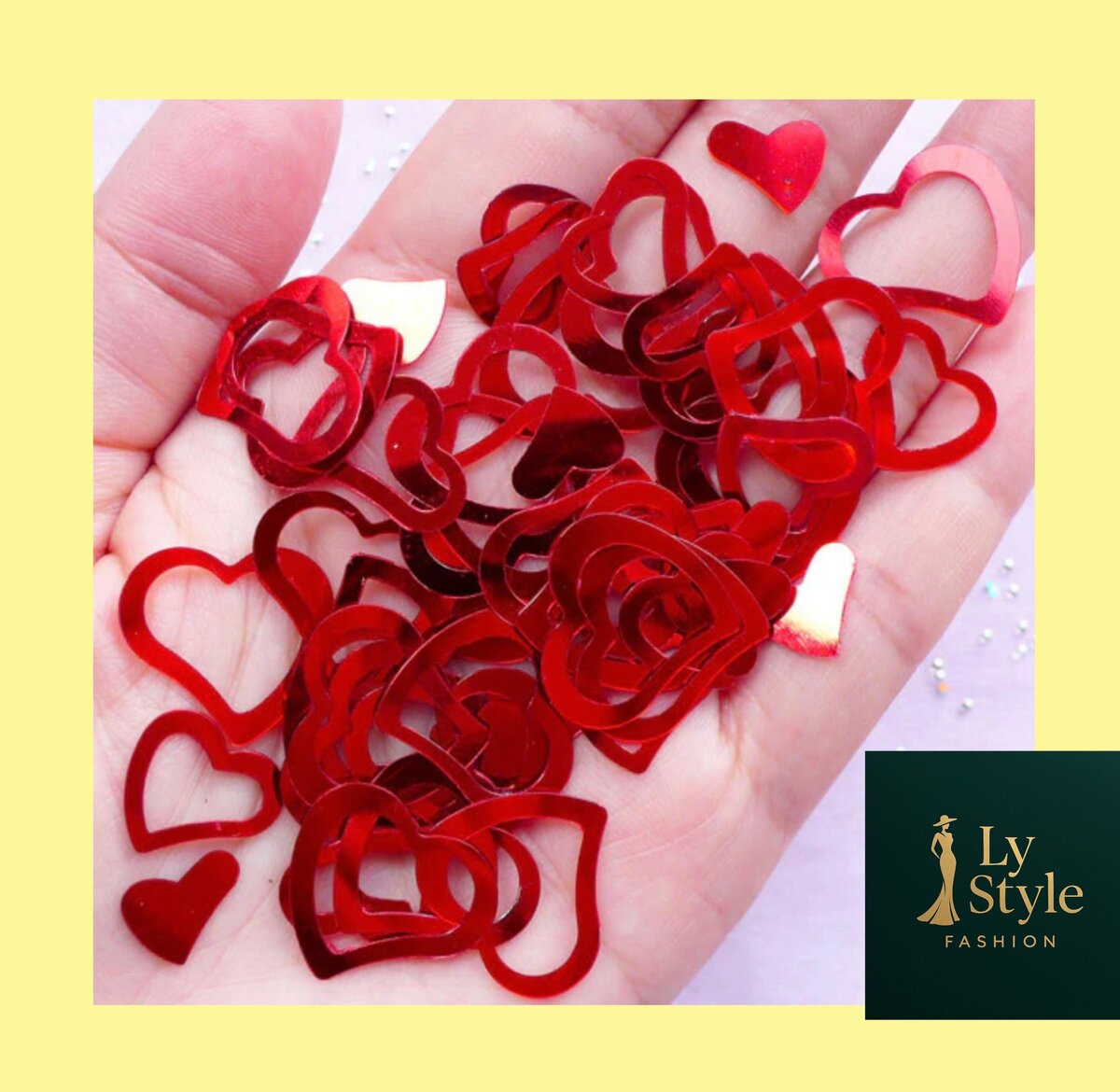 Confettis Cœurs Rouges Déco