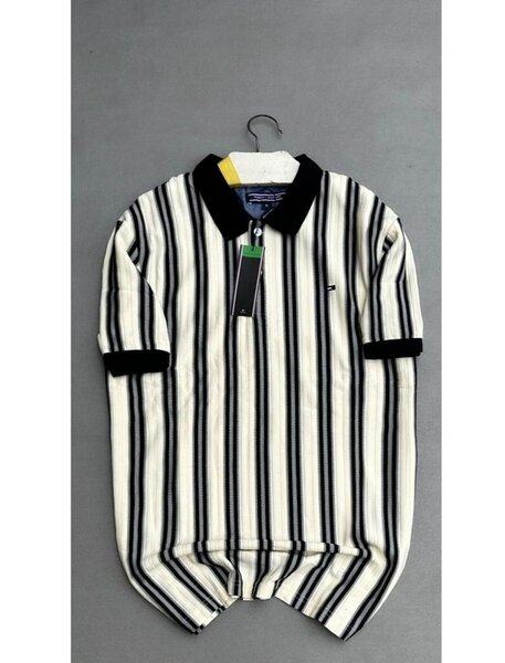 Polo rayé élégant homme