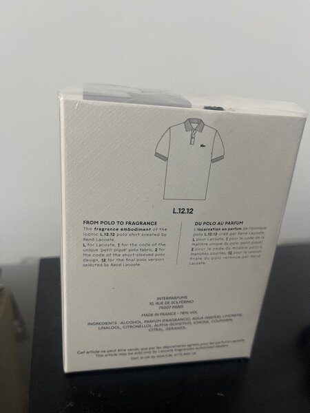 Parfum Lacoste L.12.12 Blanc 100ml