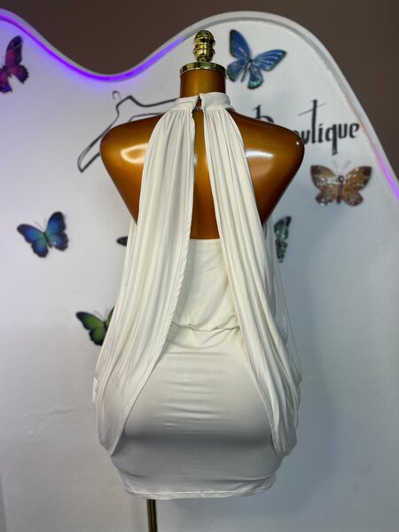 Robe Blanche Élégante Femme