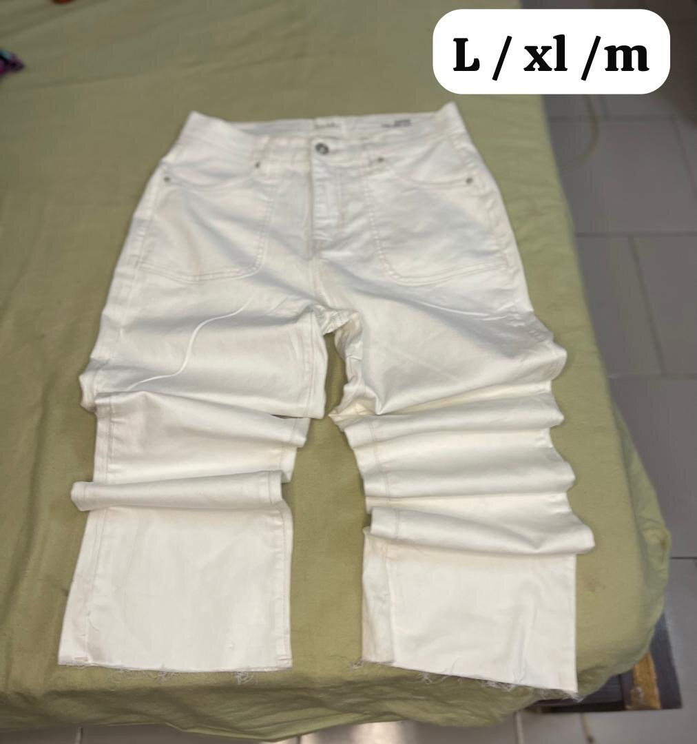Jean large blanc L/XL/M