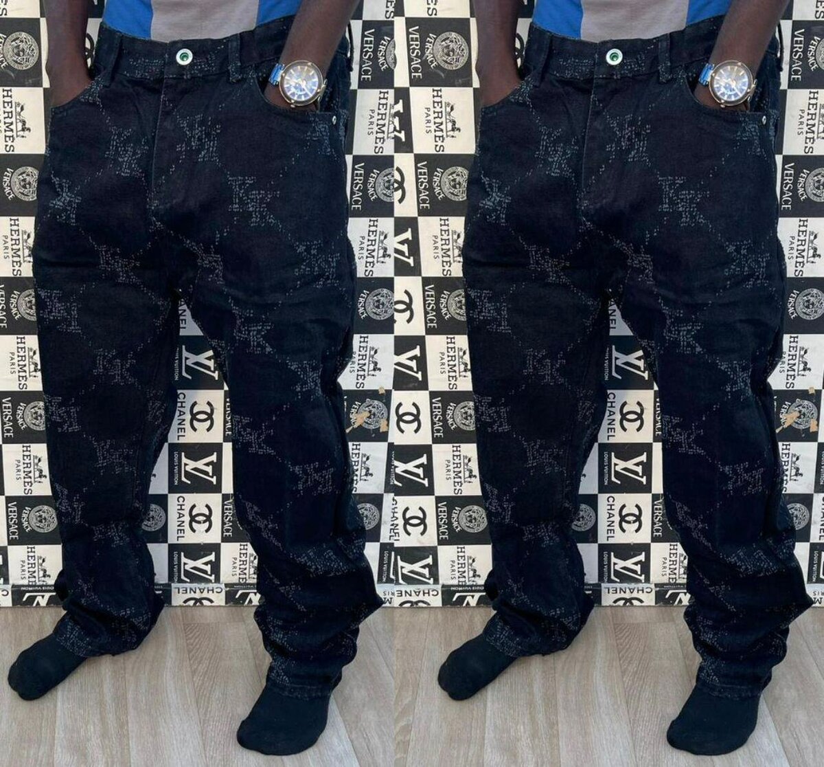 Pantalons en jean imprimés tendance