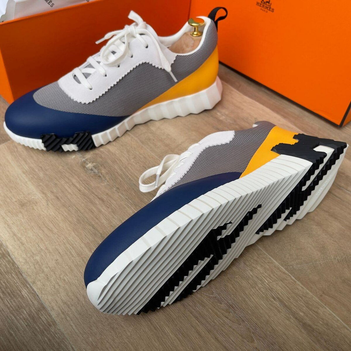 Baskets tendance multicolores