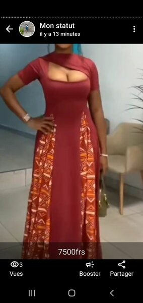 Robe élégante avec motifs