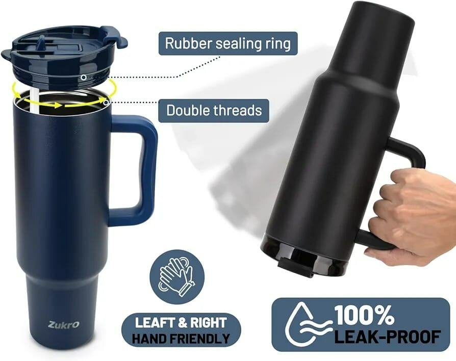 40 oz Stainless Steel 2-in-1 Tumbler