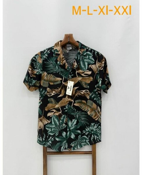Chemise tropicale imprimée