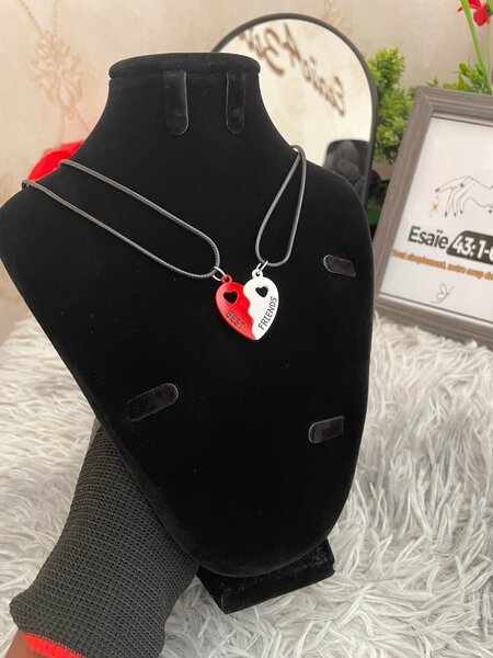 Colliers Couple Coeur Magnétique