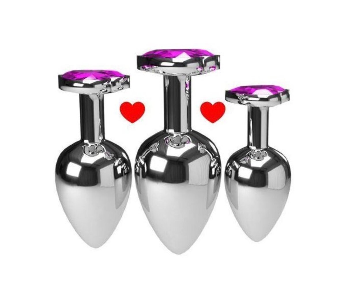 Stimulateur Anal avec Bijou - Set de 3