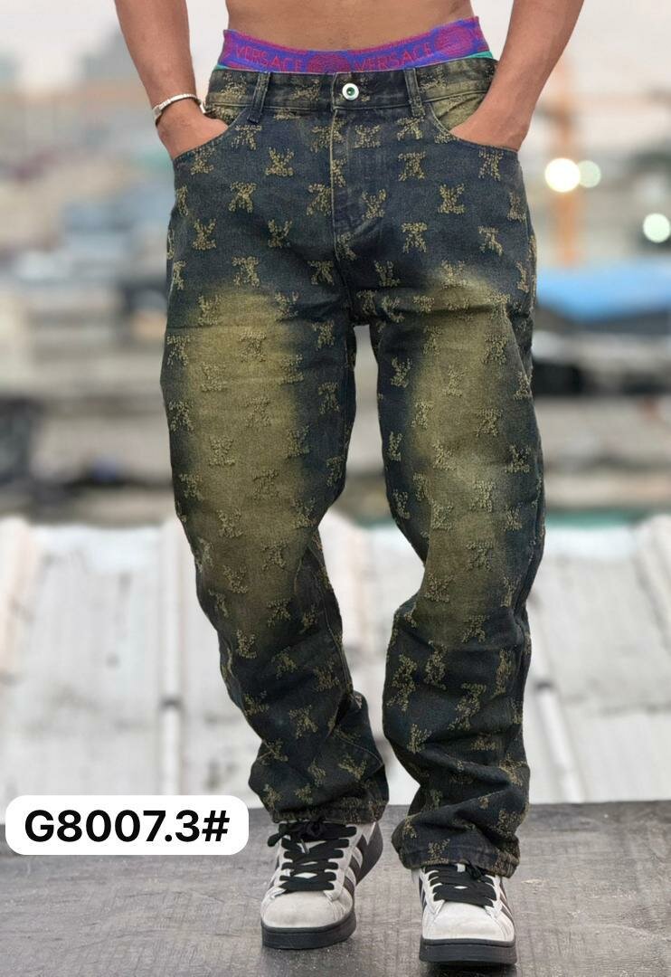 Jeans baggy délavé homme