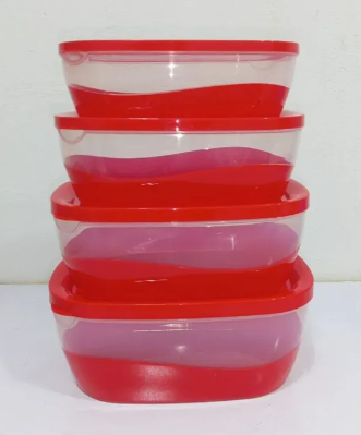 Elite Royal Food Container/ 4 Pc Bowl Set/ High quality Durable Plastic