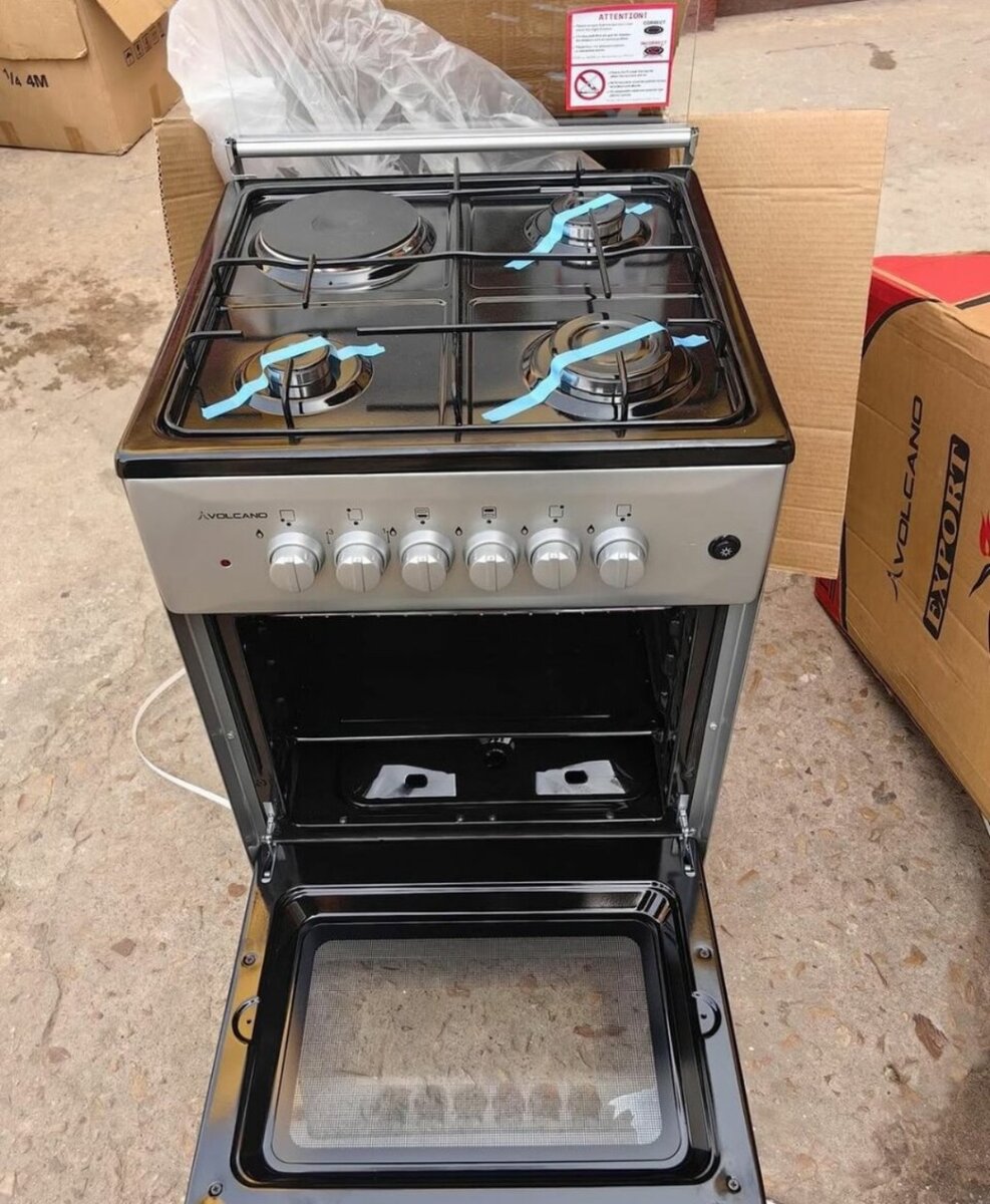 Volcano 3x1 burner 3 gas Stove and 1 electric