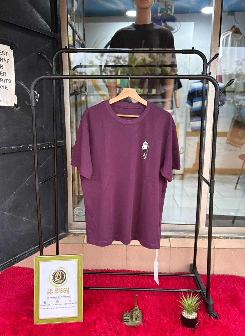 T-shirt violet homme basique