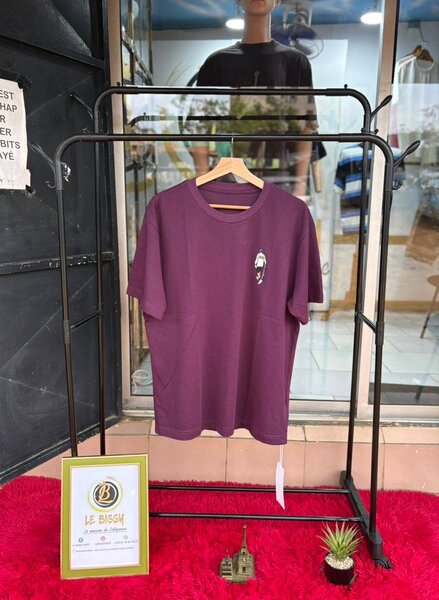 T-shirt violet homme basique