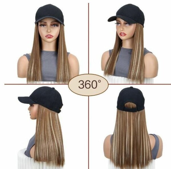 Casquette avec perruque intégrée