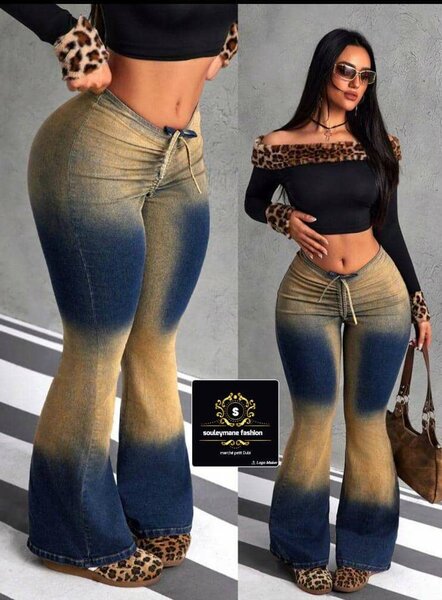 Pantalon évasé mode tendance