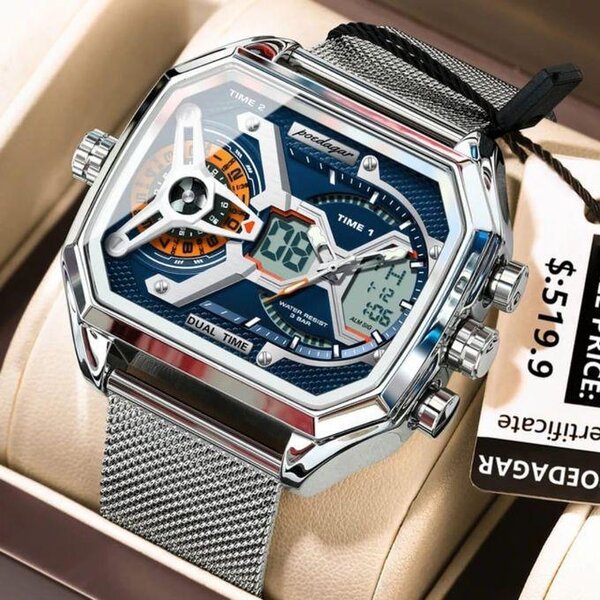 Montre Homme Double Fuseau