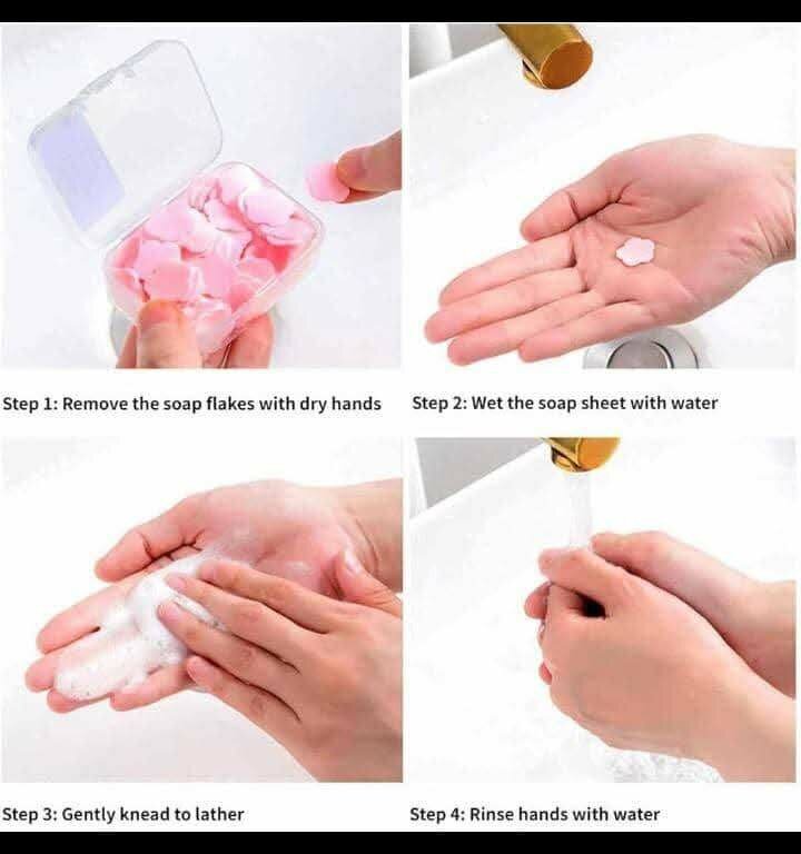Pétales de Papier Savon Portables