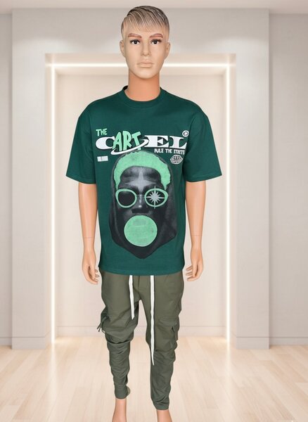 T-shirt imprimé vert moderne
