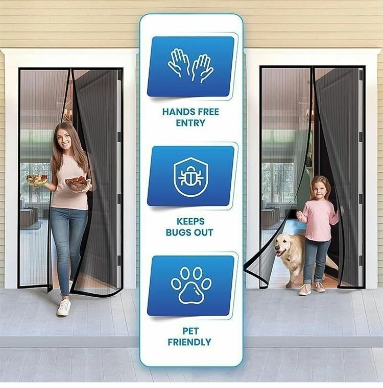 Mosquito net curtains for doors
