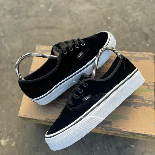 Chaussures Vans en cuir noir pour homme