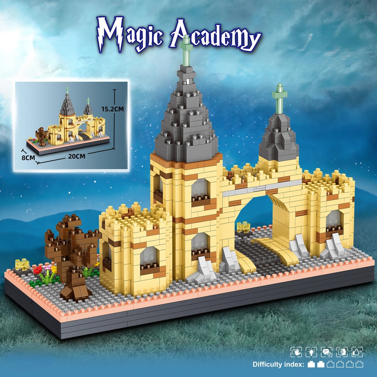 Конструктор Замок Хогвартс "Волшебный колледж"  4 в 1