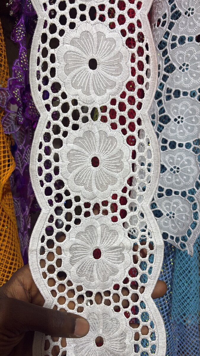 Tissu en dentelle vibrant