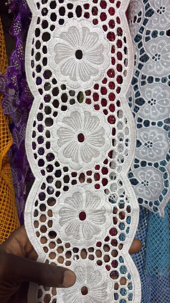 Tissu en dentelle vibrant