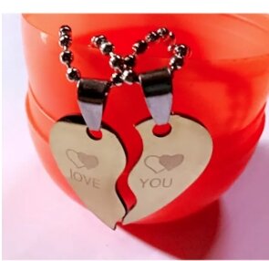 Best Qualtiy Silver Love Heart Locket Full stainless steel with chain For Girls