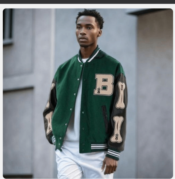 Blouson universitaire en laine