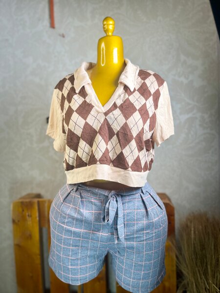 Shorts à carreaux élégants