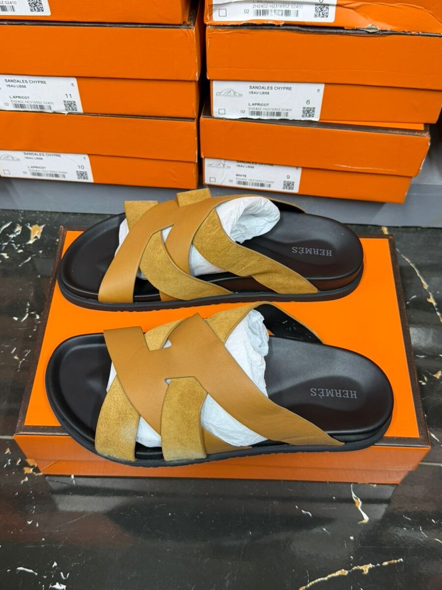 Sandales Hermès en cuir