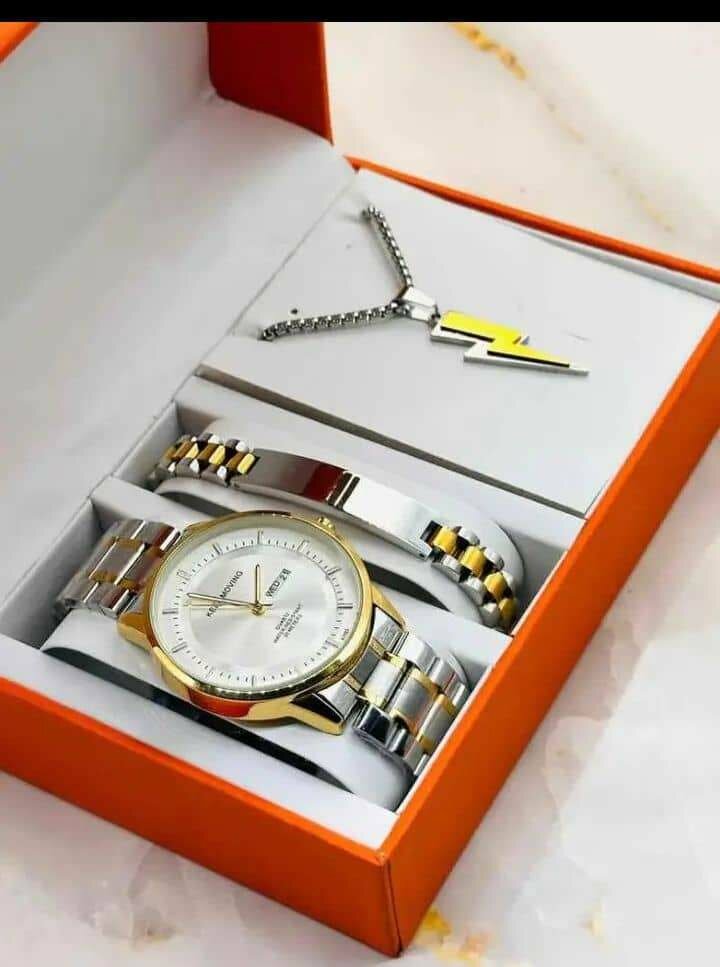 Montre Homme Luxe avec Bracelet et Collier